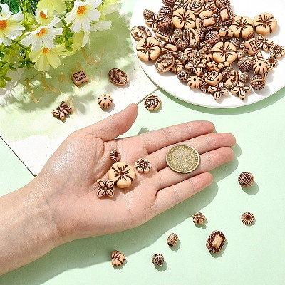 300Pcs 15 Styles Opaque Acrylic Beads SACR-YW0002-20-1