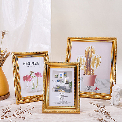 3Pcs 3 Styles Retro Resin Photo Frame Stand DJEW-WR0001-23-1