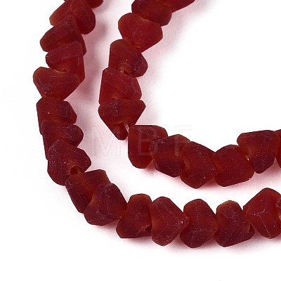 Frosted Transparent Glass Beads Strands GLAA-N016-4mm-26-1