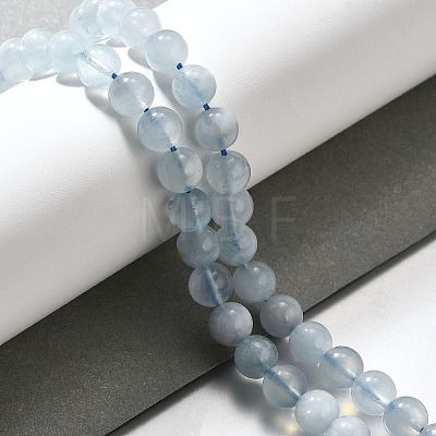 Natural Aquamarine Beads Strands G-N0319-D-01-1