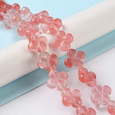 Cherry Quartz Glass Beads Strands G-M418-D05-01-1