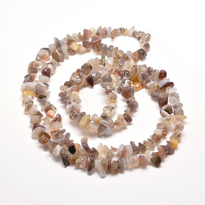 Natural Agate Chip Bead Strands X-G-M205-44-1