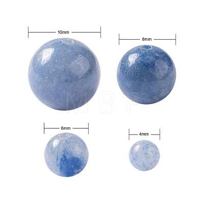 340Pcs 4 Sizes Natural Blue Aventurine Beads G-LS0001-19-1