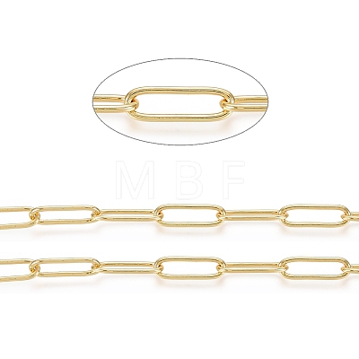 Soldered Brass Paperclip Chains CHC-D025-03G-01-1