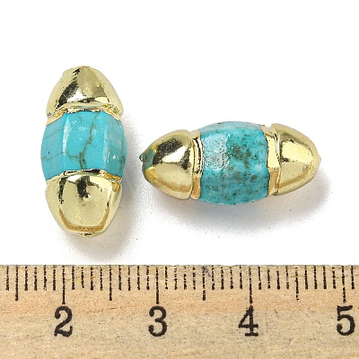 Rack Plating Brass Beads KK-C049-04C-G-1