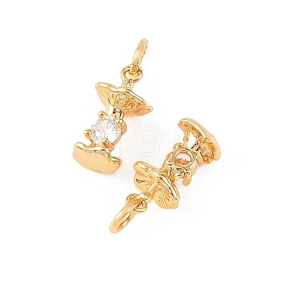 SHEGRACE Brass Micro Pave Clear Cubic Zirconia Pendants XGRQ4N458-714G-1