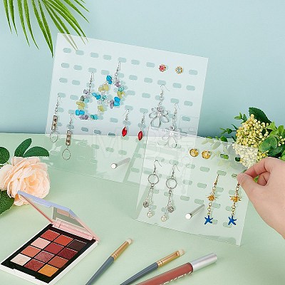 FINGERINSPIRE 2 Sets 2 Styles Detachable Transparent Acrylic Earring Display Stands EDIS-FG0001-53-1
