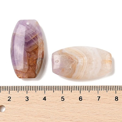 Natural Amethyst Lace Agate Pendants G-A244-03-1
