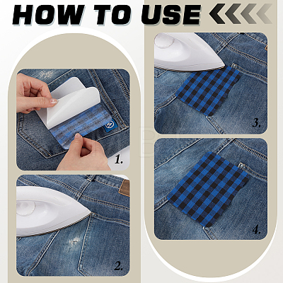 32Pcs 4 Colors Polyester Iron on Cloth Patches DIY-MA0007-29-1