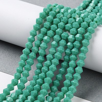 Opaque Solid Color Imitation Jade Glass Beads Strands EGLA-A039-P4mm-D07-1