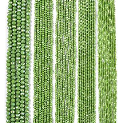 Electroplate Glass Beads Strands EGLA-A044-P1mm-B30-1