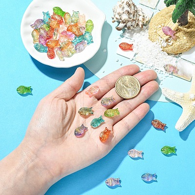 45Pcs 9 Colors Electroplate Transparent Glass Beads EGLA-YW0005-62-1