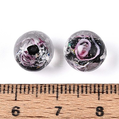 Handmade Foil Lampwork Beads LAMP-T021-33B-1