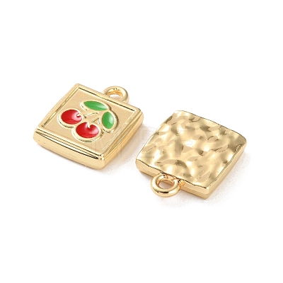 Rack Plating Alloy Enamel Pendants FIND-M038-08G-1