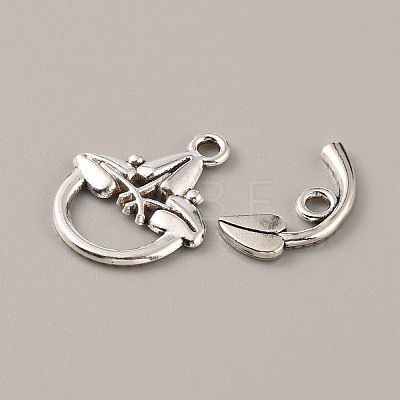 Tibetan Style Alloy Toggle Clasps FIND-CJC0009-74AS-1