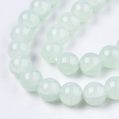 Imitation Jade Glass Beads GLAA-S192-001E-1