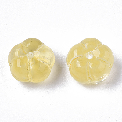 Transparent Spray Painted Glass Beads GLAA-N035-07A-D02-1