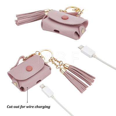 Imitation Leather Wireless Earbud Carrying Case AJEW-WH0258-685A-1