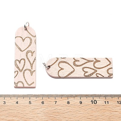 Printed Wood Pendants FIND-R050-02B-1