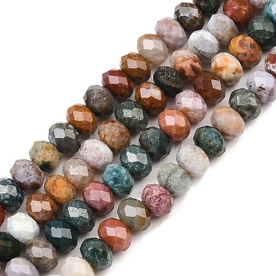 Natural Ocean Agate/Ocean Jasper Beads Strands G-C259-A32-5x8mm-1