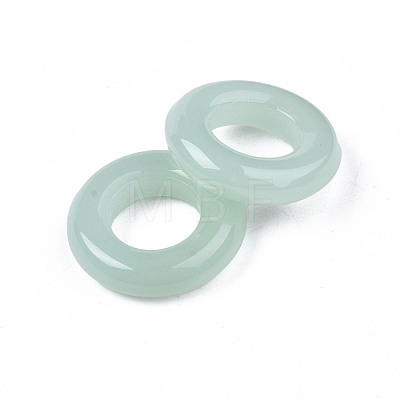 Spray Painted Glass Linking Rings GLAA-S054-35B-B02-1