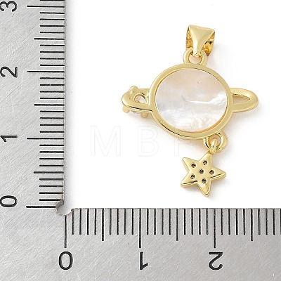 Brass Micro Pave Cubic Zirconia Pendants KK-K298-19G-02-1