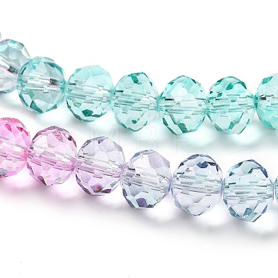 Transparent Painted Glass Beads Strands DGLA-A034-T6mm-A10-1