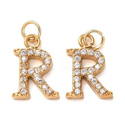 304 Stainless Steel with Crystal Rhinestone Charms RB-CBA5270-11G-R-1