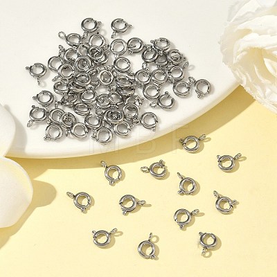Non-Tarnish 316 Stainless Steel Spring Ring Clasps STAS-B072-08P-01-1