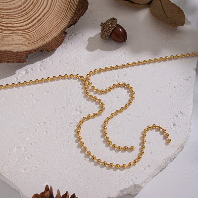 304 Stainless Steel Ball Chain Y-shaped Tassel Necklaces for Women YG1121-1