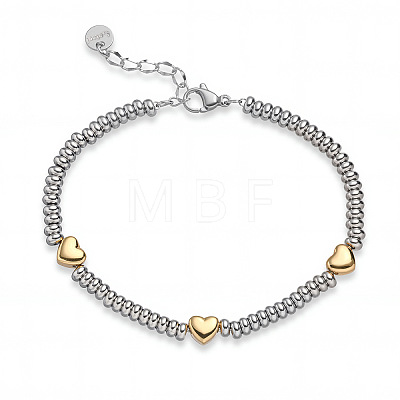 304 Stainless Steel Beaded Bracelets for Women WG7B0C0-01-1