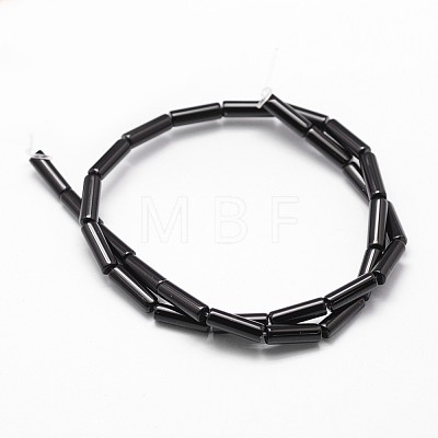 Natural Black Onyx Beads Strands X-G-P161-38-13x4mm-1