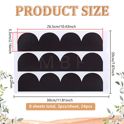 4 Sheets PVC Wave Wall Stickers Decal DIY-WH0671-466A-1