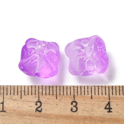 Baking Painted Transparent Glass Beads GLAA-C035-01S-1