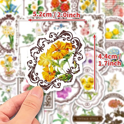 Flower Paper Sticker Labels PW-WG24433-01-1