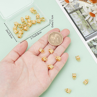30Pcs Brass Tube Bails KK-BBC0015-14-1