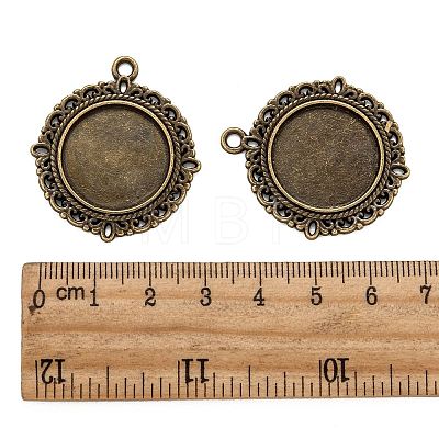 Tibetan Style Alloy Pendant Cabochon Settings X-TIBE-T003-08AB-NR-1