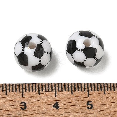 Sports Opaque Acrylic Beads AC-CBAC27C-02A-1