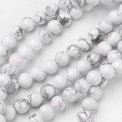 Natural Howlite Beads Strands G-D809-10-8mm-1