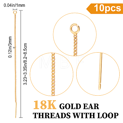 Beebeecraft 10Pcs Brass Stud Earring Findings KK-BBC0001-11-1