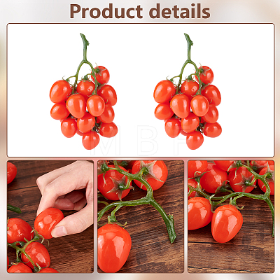 Mini Plastic Imitation Cherry Tomato DJEW-WH0042-57-1