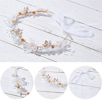 Wedding Party Beach Bridal Decorative Hair Accessories OHAR-WH0021-03C-1