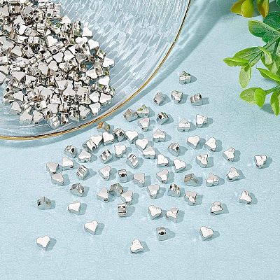 SUPERFINDINGS 1000Pcs Plating ABS Plastic Beads KY-FH0001-18-1