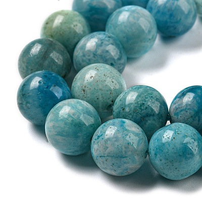 Natural Gemstone Hemimorphite Round Beads Strands G-L145-6mm-01-1