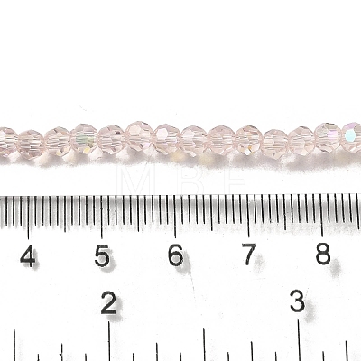 Electroplate Transparent Glass Beads Strands EGLA-A035-T4mm-L20-1