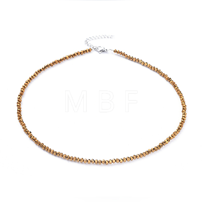 Electroplate Glass Beaded Necklaces NJEW-JN02793-04-1