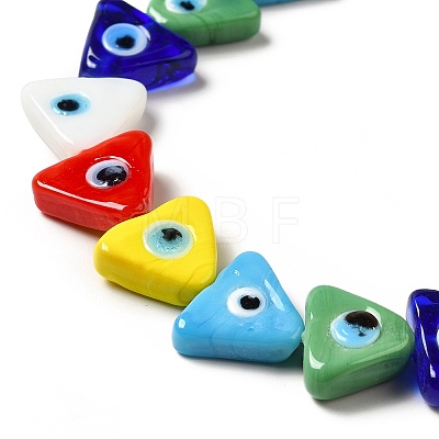 Evil Eye Handmade Lampwork Beads Strands LAMP-G154-05-1