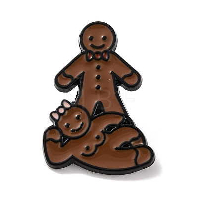 Christmas Theme Gingerbread Enamel Pins JEWB-M043-08A-1