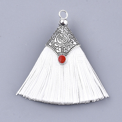 Polyester Tassel Pendant Decorations FIND-T036-01-1