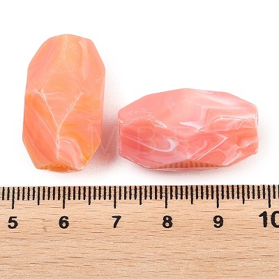 Opaque Acrylic Imitation Gemstone Beads OACR-G064-06A-1